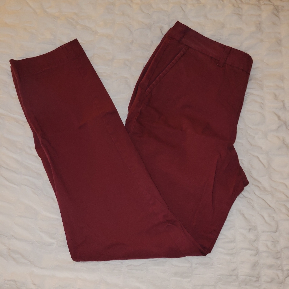 Burgundy Chino Pants